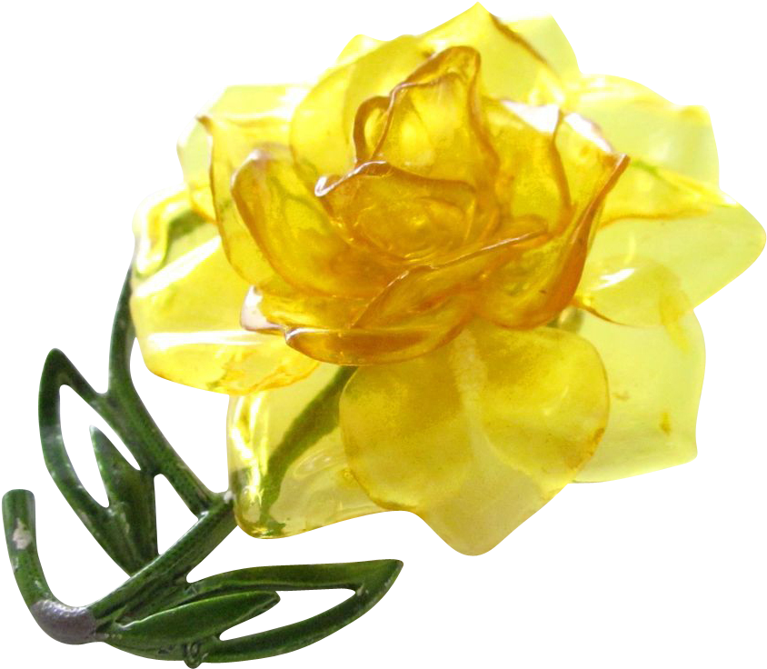 Transparent Yellow Rose Art PNG Image