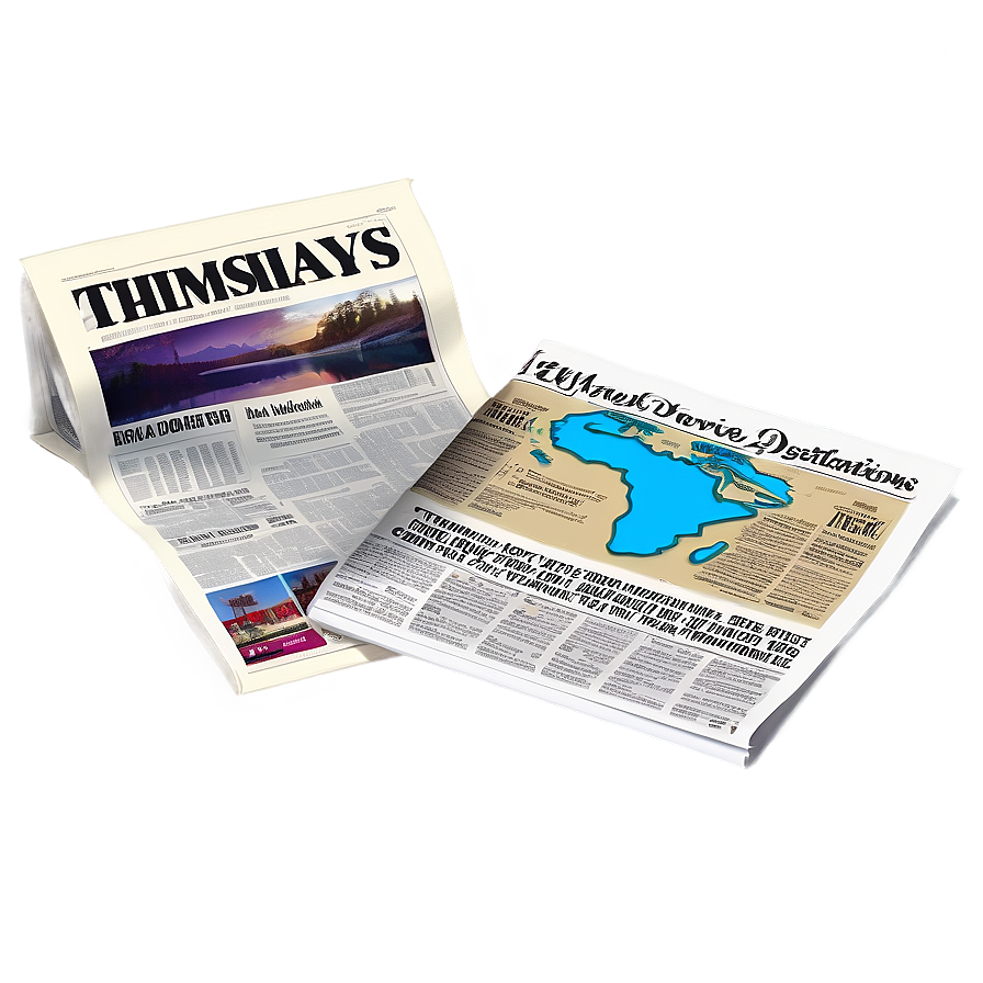 Travel Destinations Newspaper Png 95 PNG Image