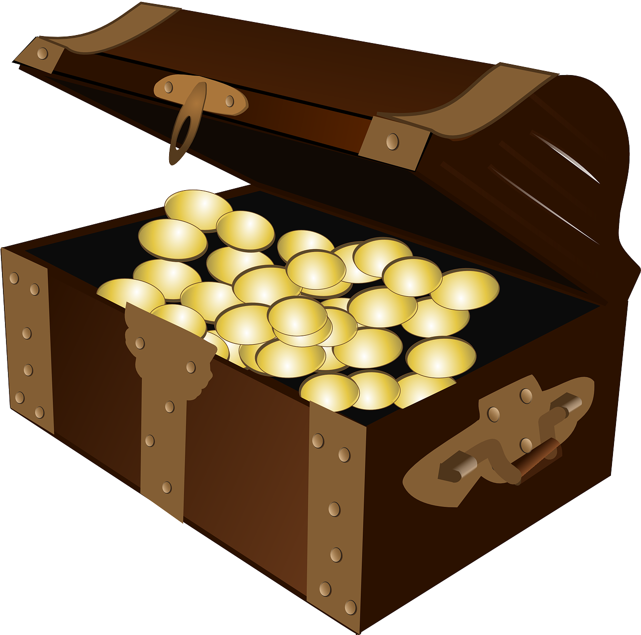 Treasure Chest Fullof Gold Coins.png PNG Image