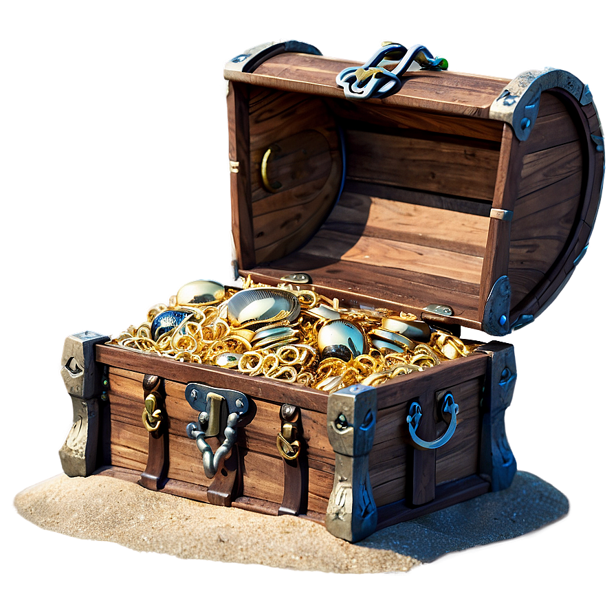 Treasure Chest On Beach Png 05252024 PNG Image