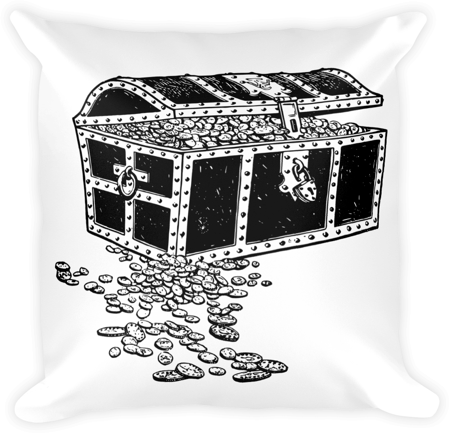 Treasure Chest Pillow Design PNG Image