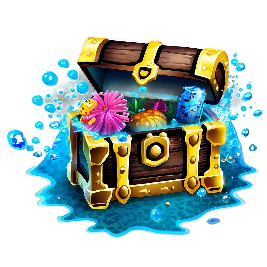 Treasure Chest Under Water Png 90 PNG Image