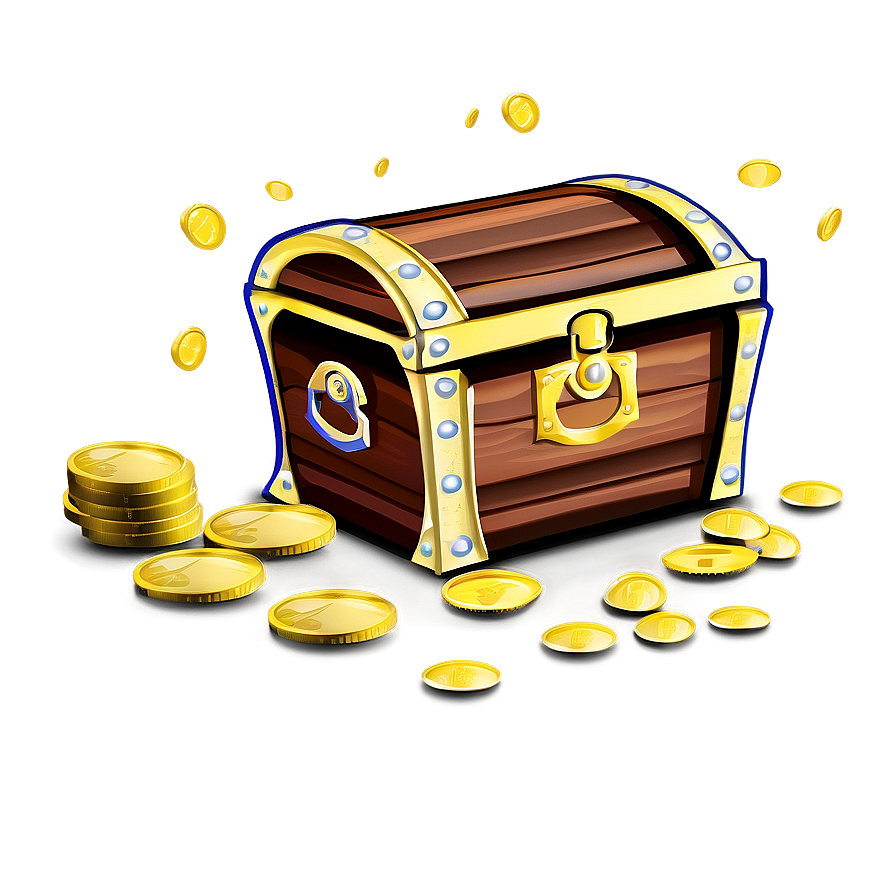 Treasure Chest With Coins Png 24 PNG Image