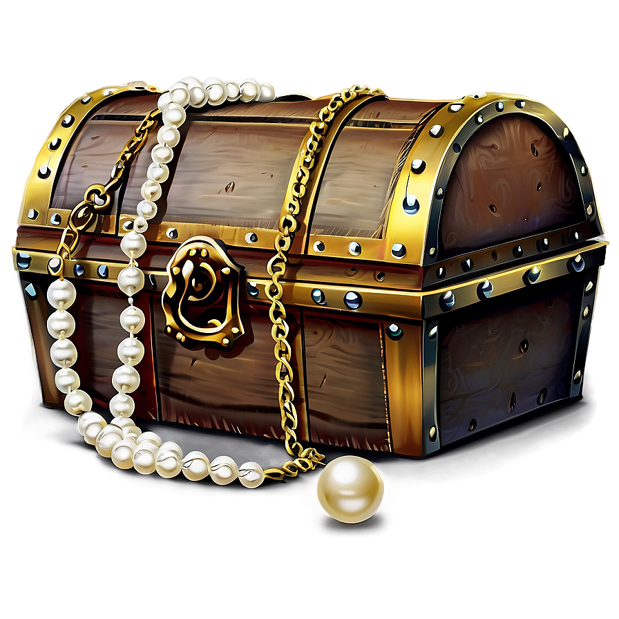 Treasure Chest With Pearls Png 76 PNG Image