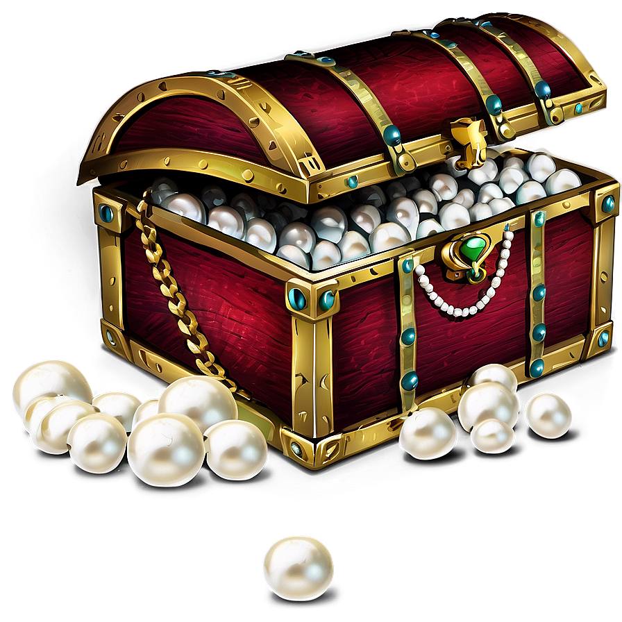 Treasure Chest With Pearls Png 98 PNG Image