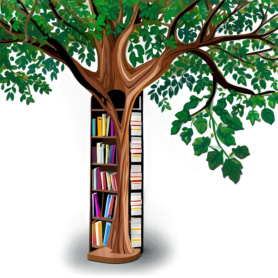 Tree Bookshelf Png Wit31 PNG Image