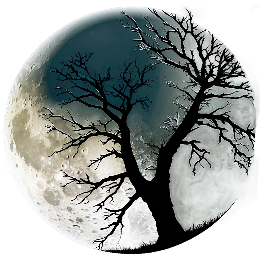 Tree Branches And Moon Png Ylr65 PNG Image