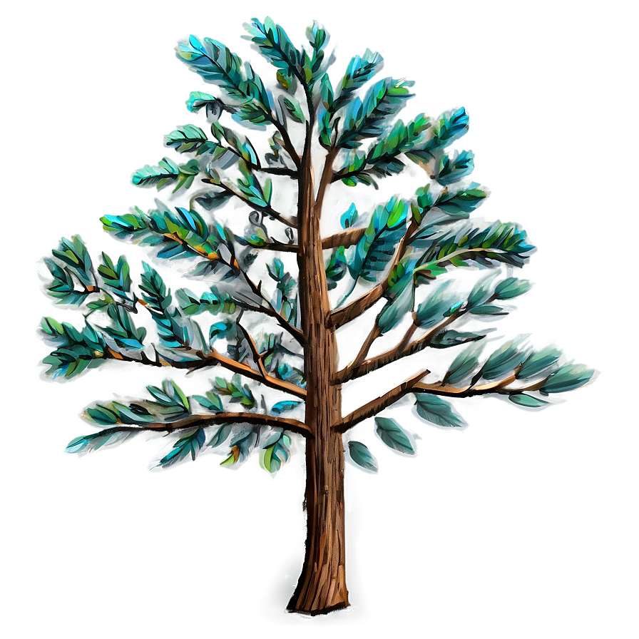 Tree Line Sketch Png 48 PNG Image