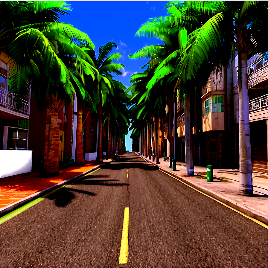 Tree Lined Street Png Ajp PNG Image