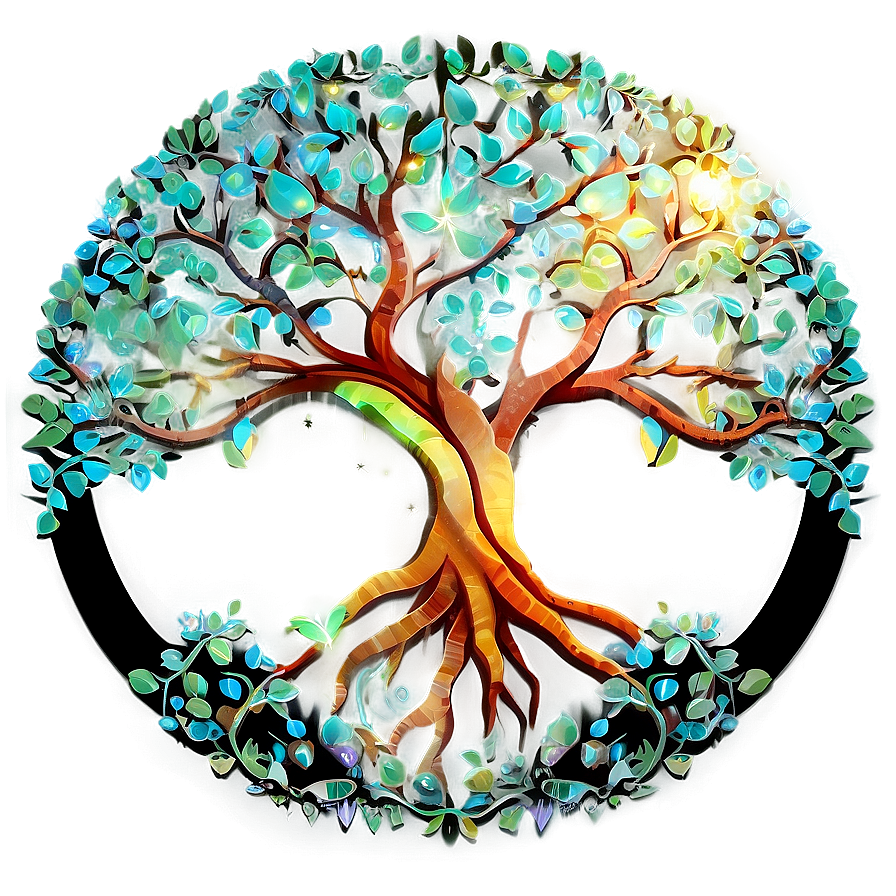 Tree Of Life In Digital Art Style Png Fav PNG Image