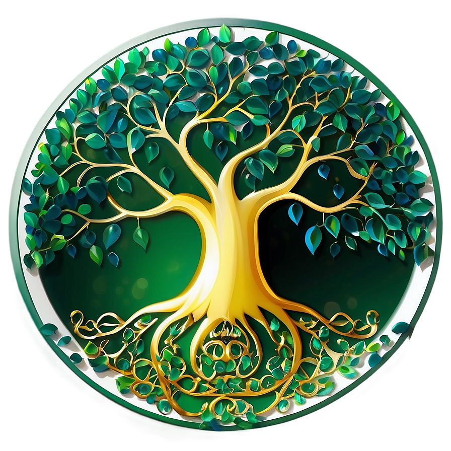 Tree Of Life In Eco Green Style Png Kvd62 PNG Image