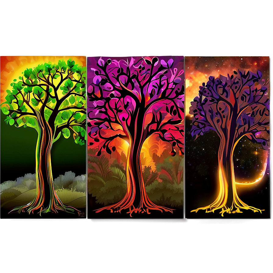 Tree Of Life In Fiery Colors Png Ulp PNG Image