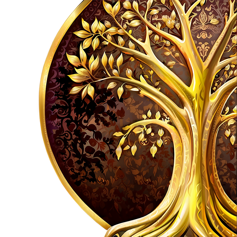 Tree Of Life In Golden Hue Png 06122024 PNG Image