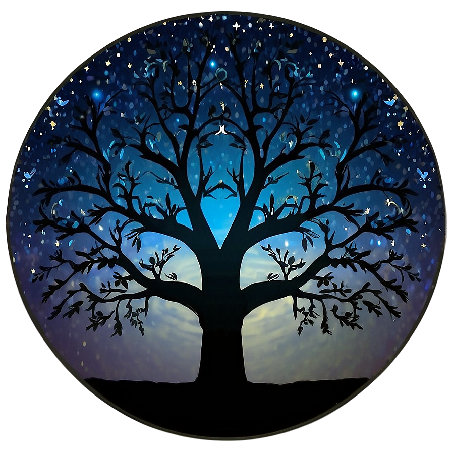 Tree Of Life Night Sky Background Png 16 PNG Image