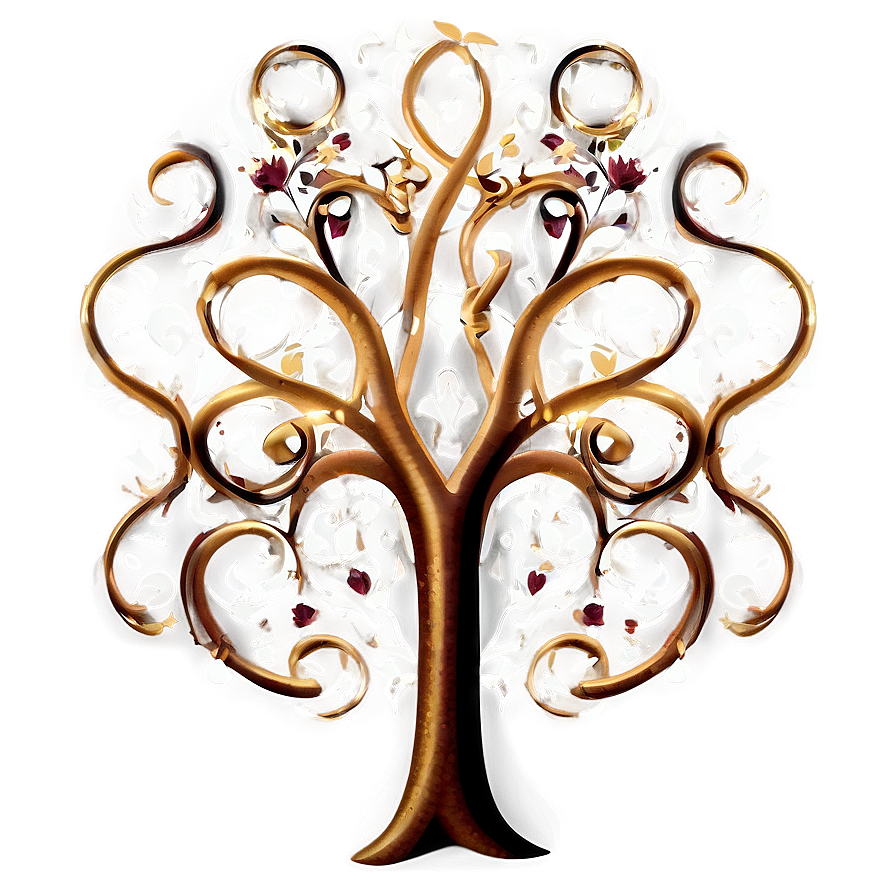 Tree Of Life With Abstract Swirls Png Tux62 PNG Image