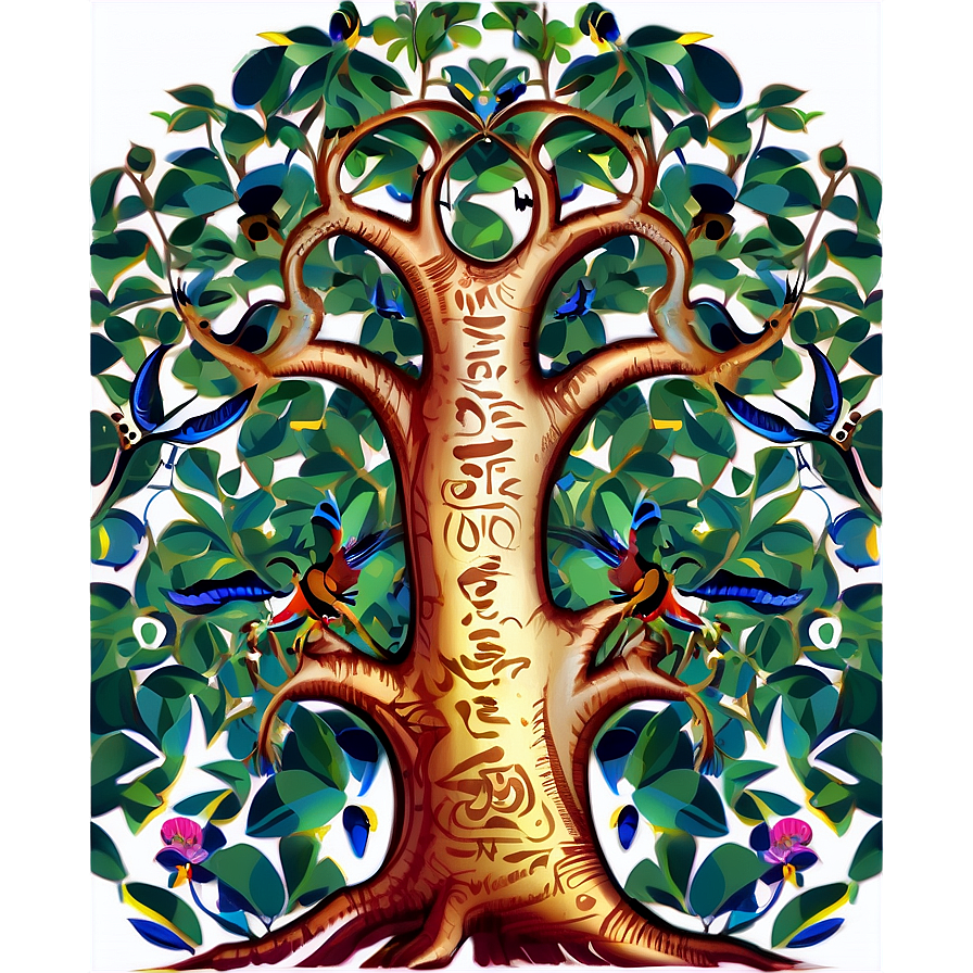 Tree Of Life With Birds Png Gjt PNG Image