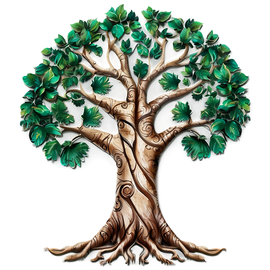 Tree Of Life With Detailed Bark Texture Png Vff48 PNG Image