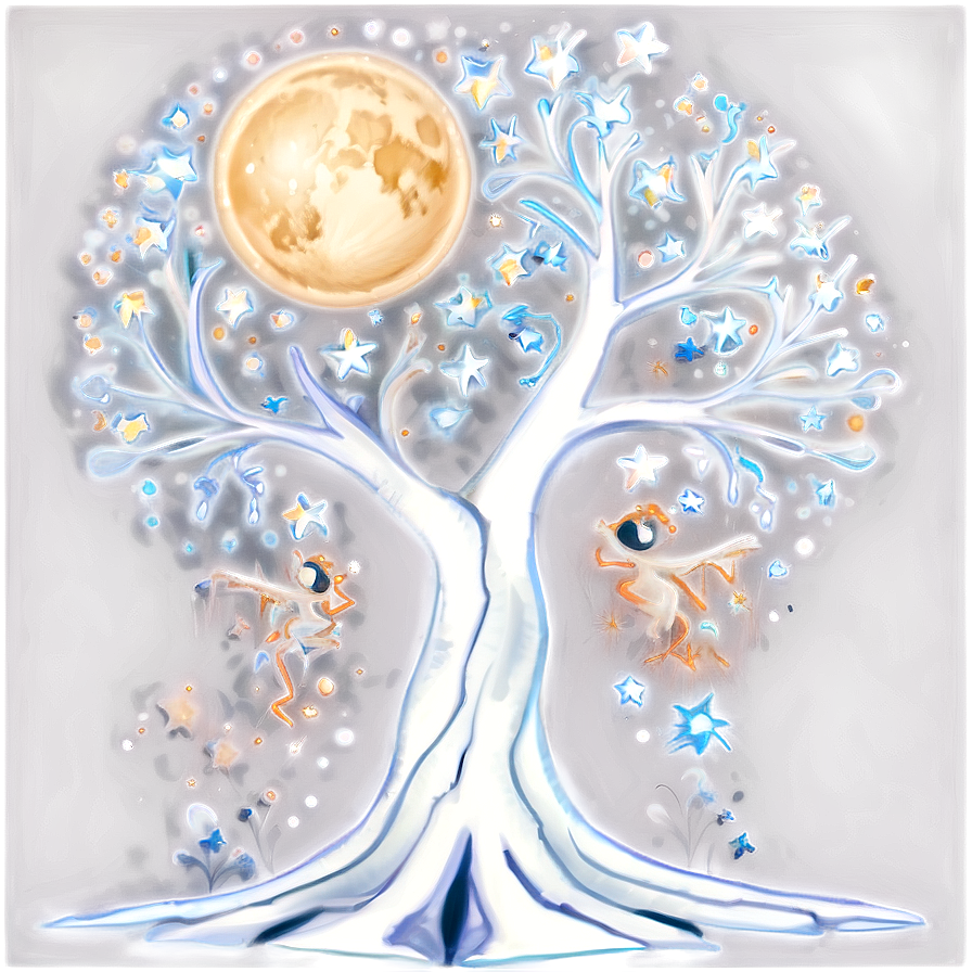 Tree Of Life With Stars And Moon Png 82 PNG Image