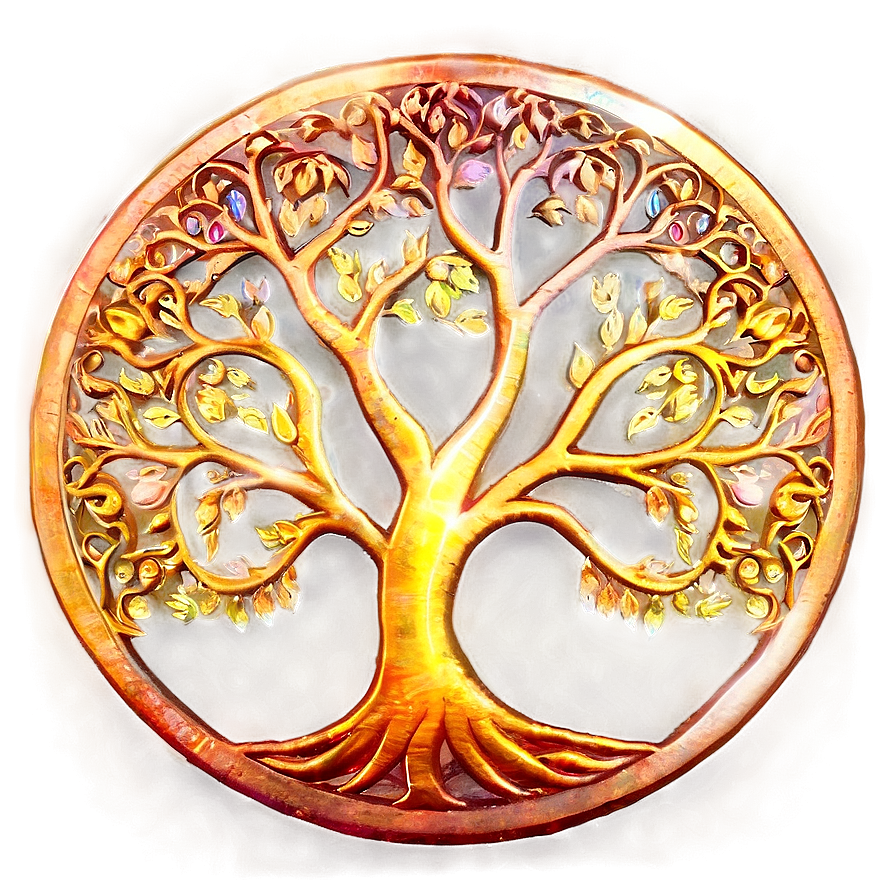 Tree Of Life With Sun Flare Png Alh PNG Image