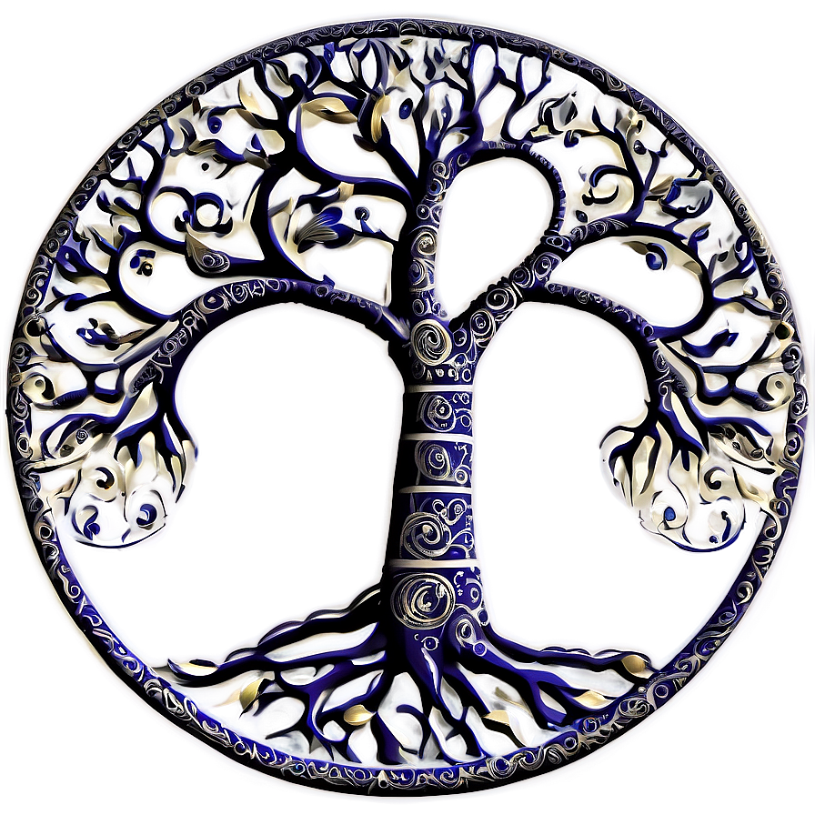 Tree Of Life With Swirling Branches Png Chq54 PNG Image