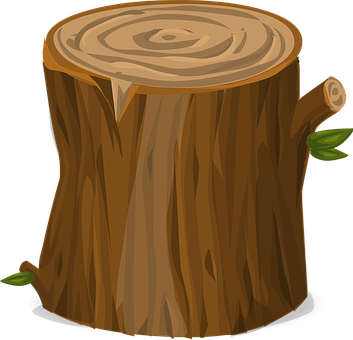 Tree Stump Illustration PNG Image