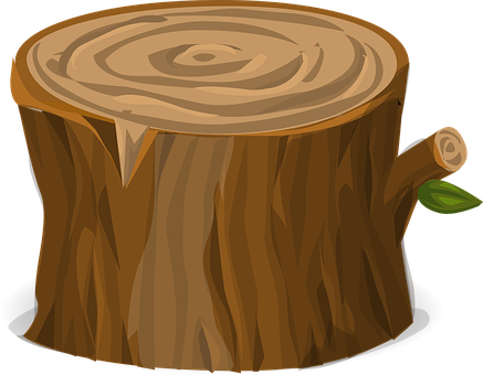 Tree Stump Illustration PNG Image