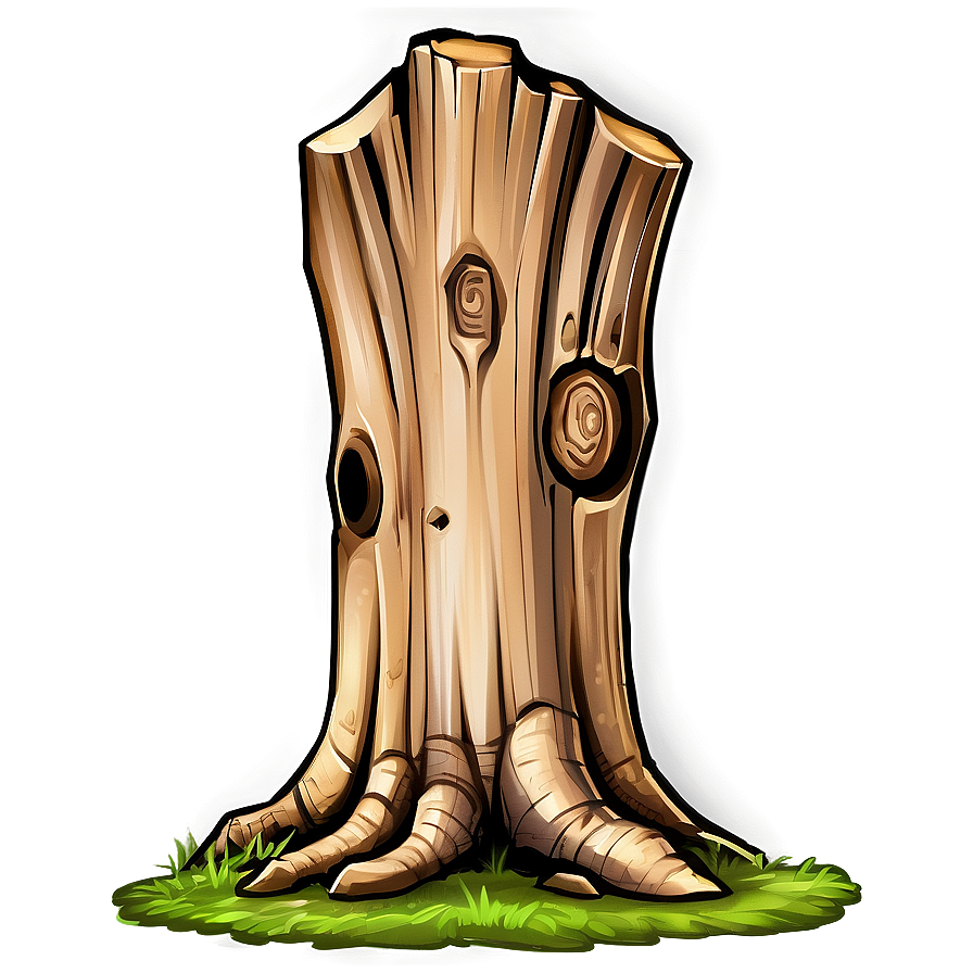 Tree Stump With Carvings Png 06132024 PNG Image