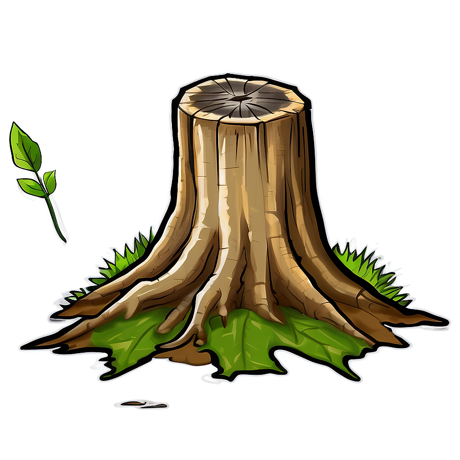 Tree Stump With Saplings Png 06132024 PNG Image