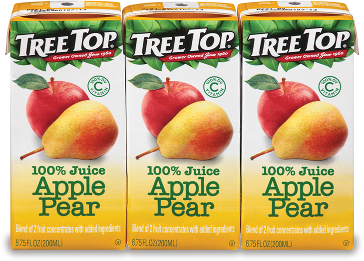 Tree Top Apple Pear Juice Packs PNG Image