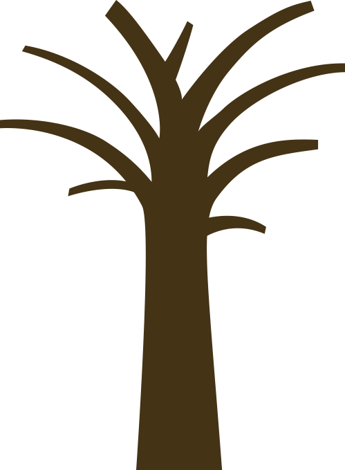 Tree Trunk Silhouette PNG Image