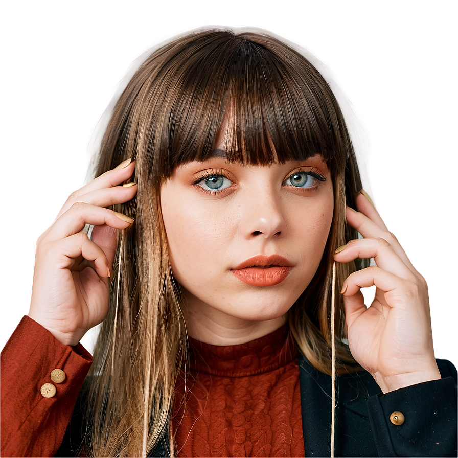 Trendy Bangs Looks Png 05252024 PNG Image