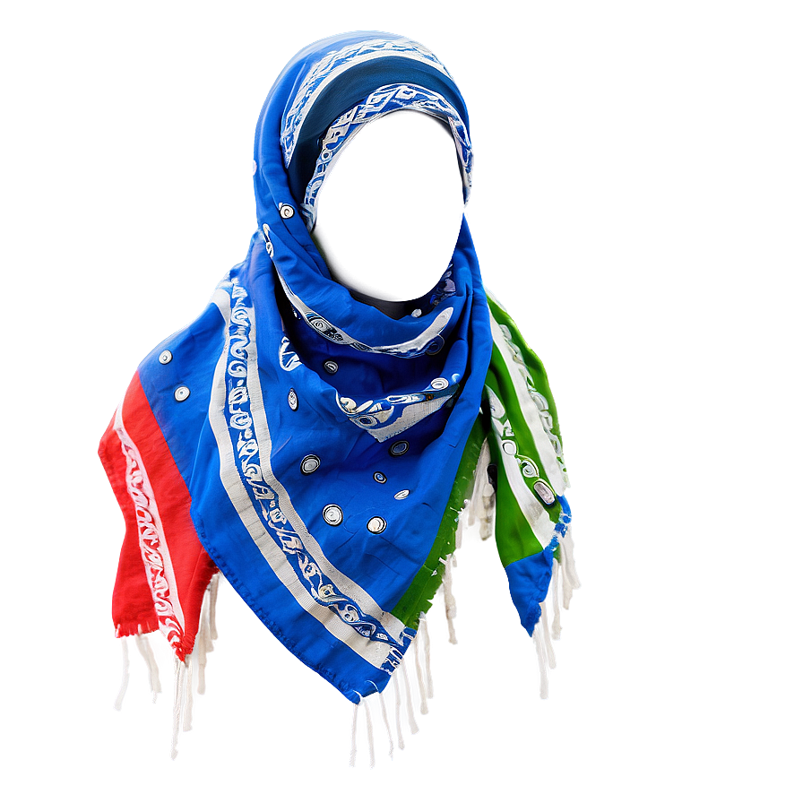 Trendy Blue Keffiyeh Png 06272024 PNG Image