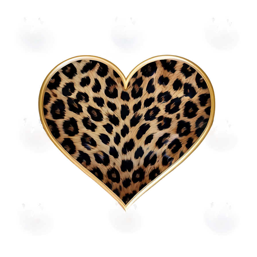 Trendy Leopard Print Heart Png Jpp PNG Image