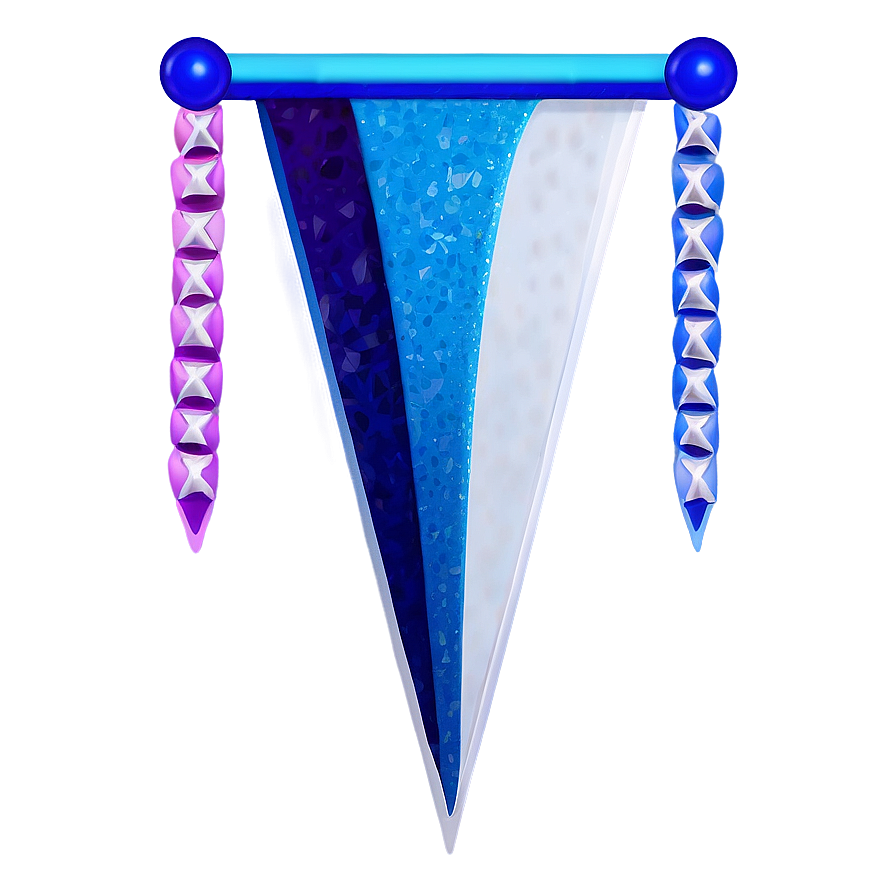 Triangle Banner With Glitter Png 32 PNG Image