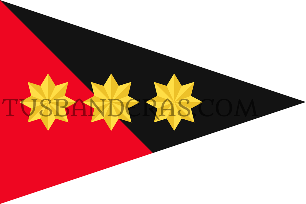 Triangular Pennantwith Three Stars PNG Image