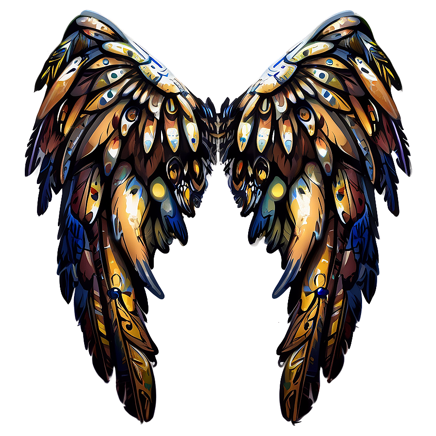 Tribal Angel Wings Illustration Png 11 PNG Image