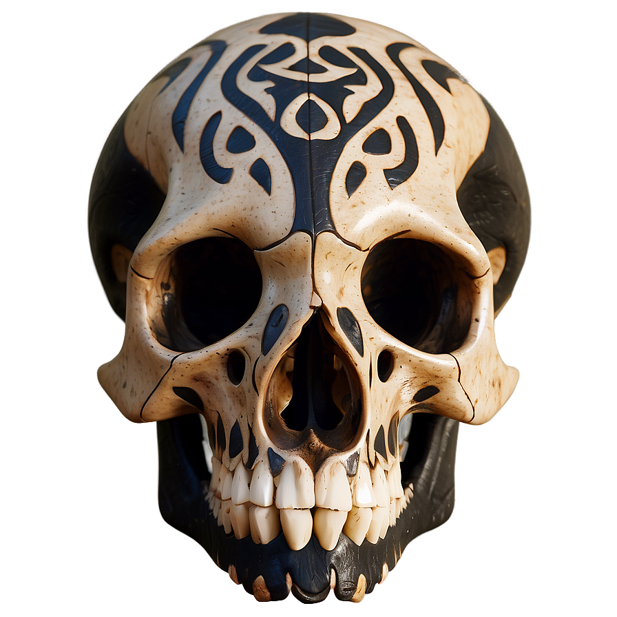 Tribal Animal Skull Tattoo Png Lql PNG Image