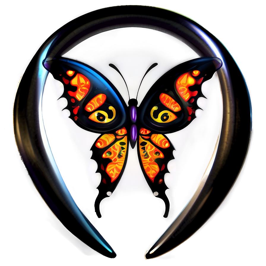 Tribal Black Butterfly Png Sbk PNG Image