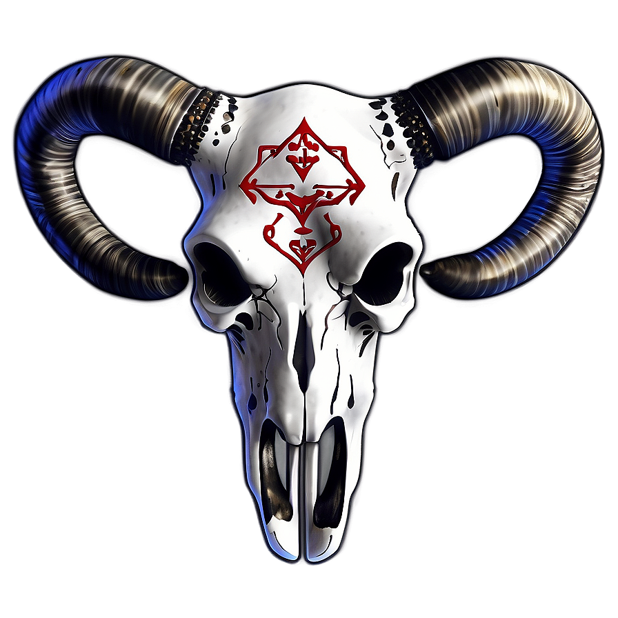 Tribal Bull Skull Design Png 06122024 PNG Image