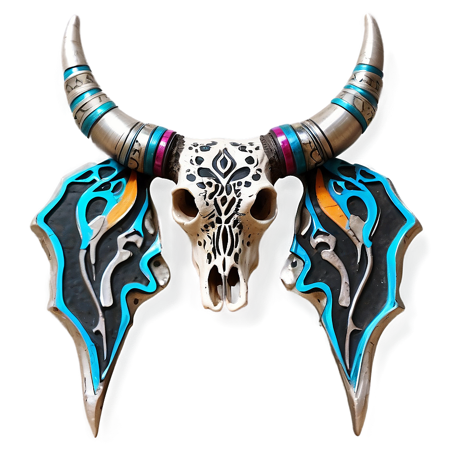 Tribal Cow Skull Art Png 68 PNG Image