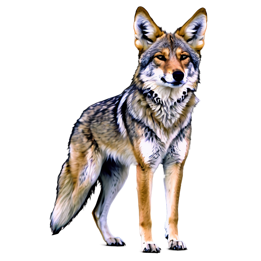 Tribal Coyote Tattoo Png Dey11 PNG Image