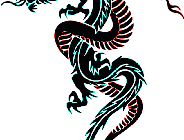 Tribal Dragon Arm Tattoo Design PNG Image