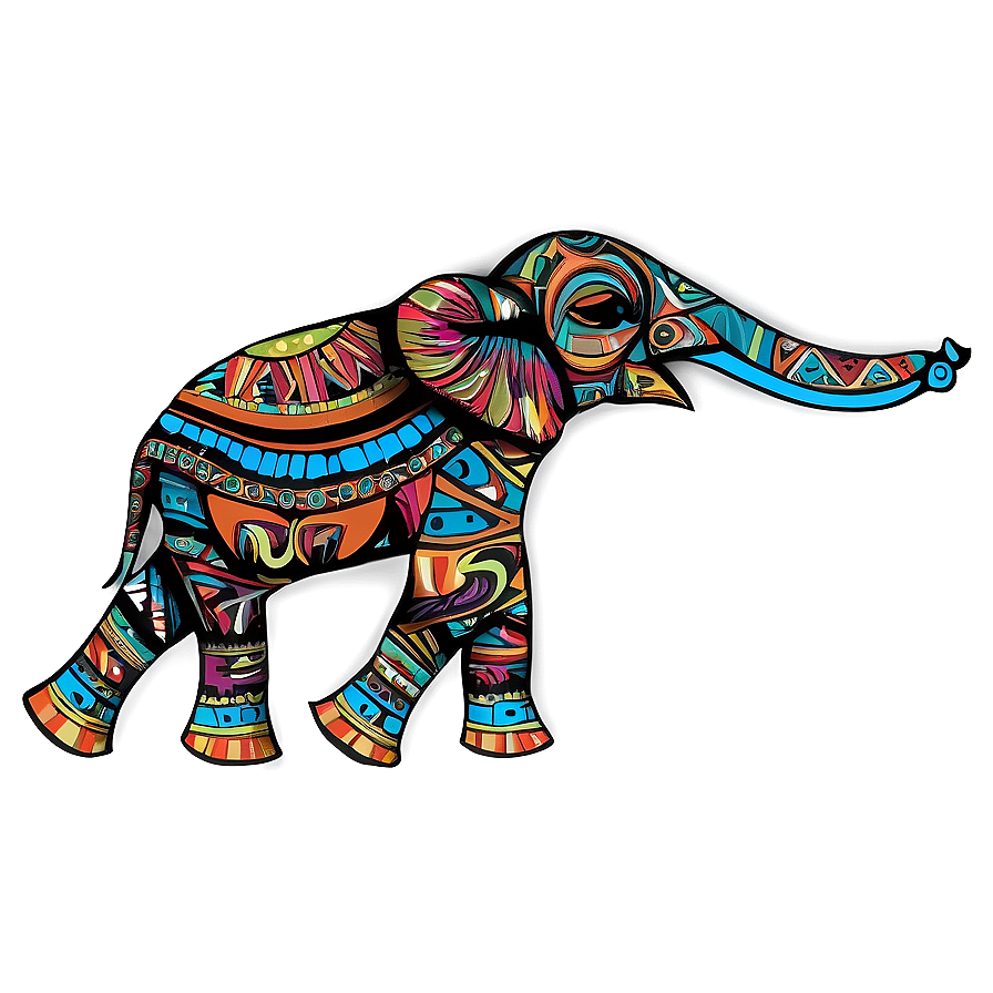 Tribal Elephant Design Png 05032024 PNG Image