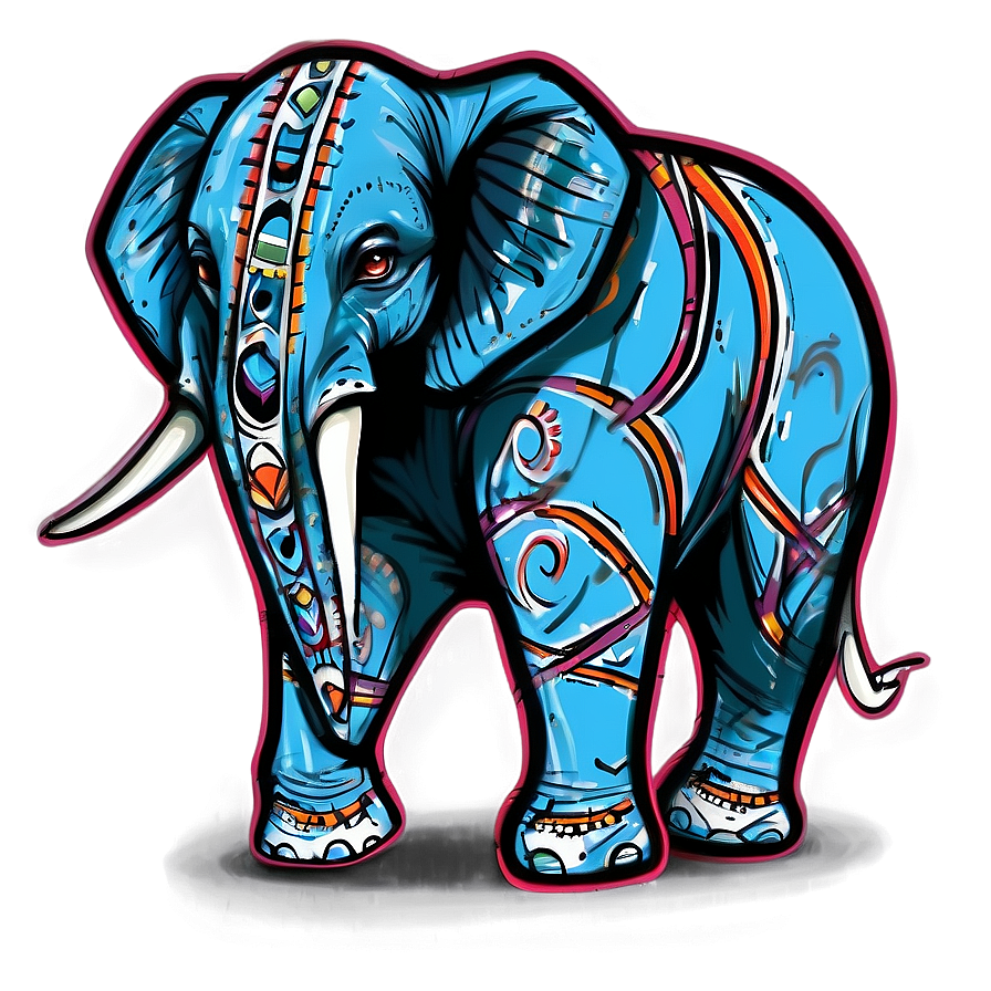 Tribal Elephant Design Png 05032024 PNG Image