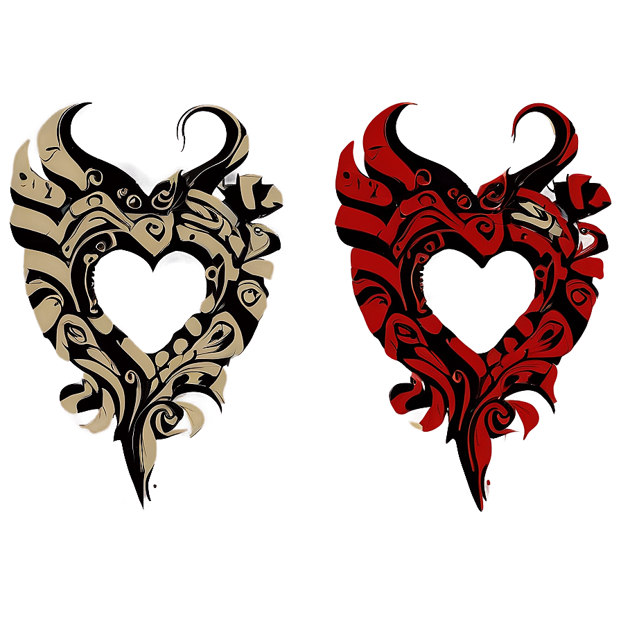 Tribal Heart Clipart Tattoo Png Ick PNG Image