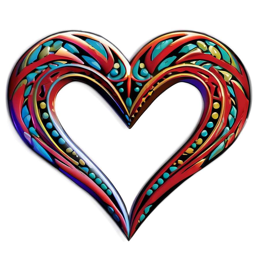 Tribal Heart Outline Png 05252024 PNG Image