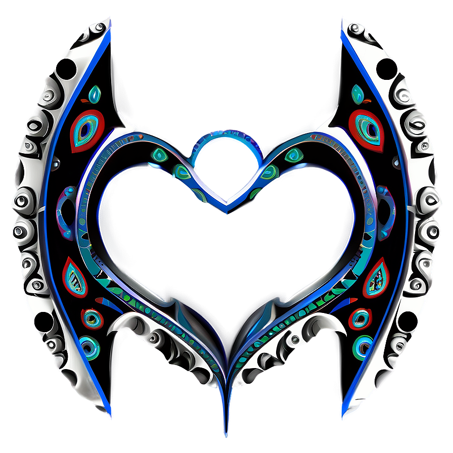 Tribal Heart Outline Png Ych PNG Image