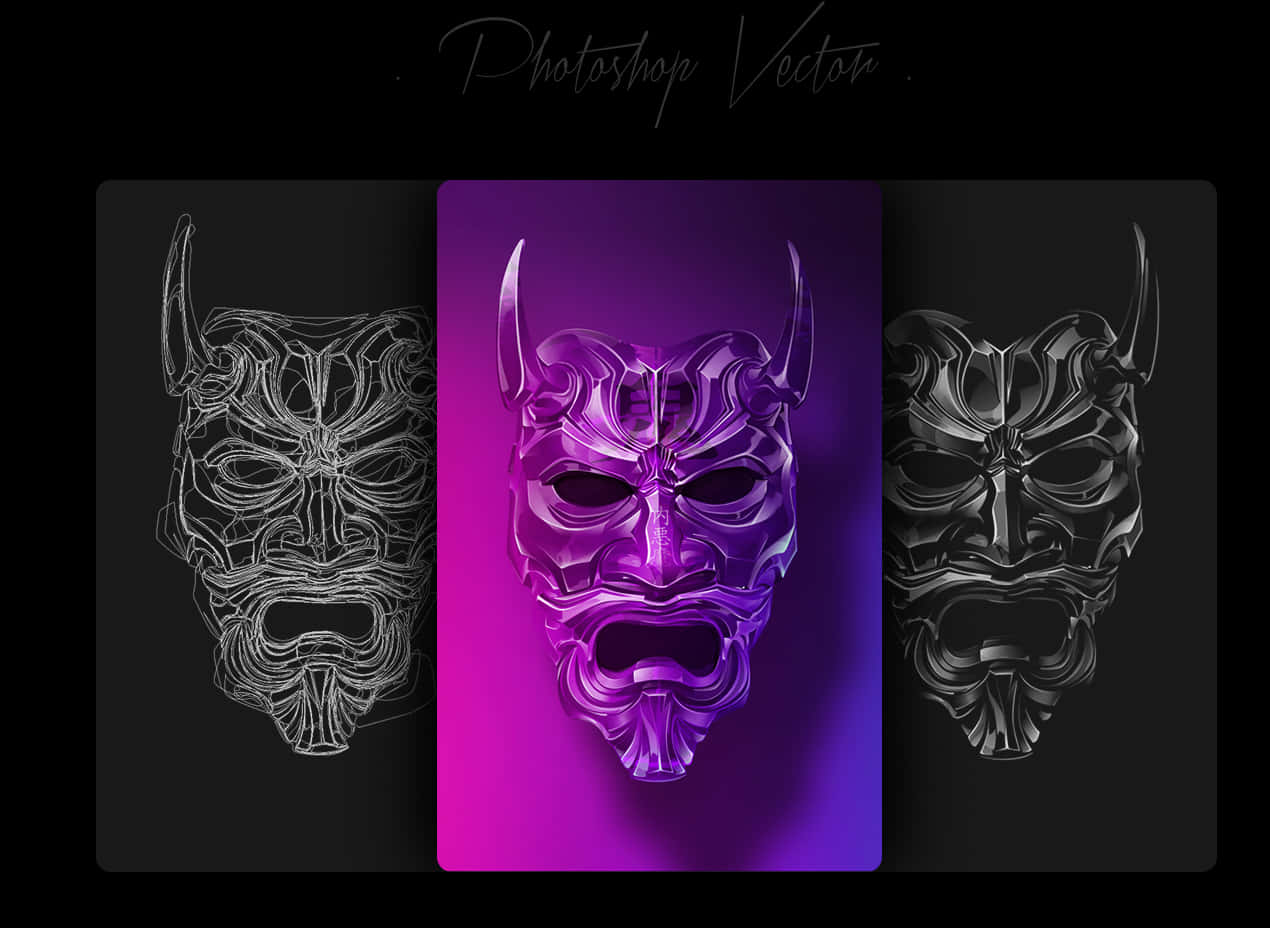 Tribal Mask Vector Designs PNG Image