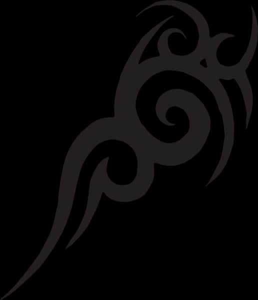 Tribal Neck Tattoo Design PNG Image