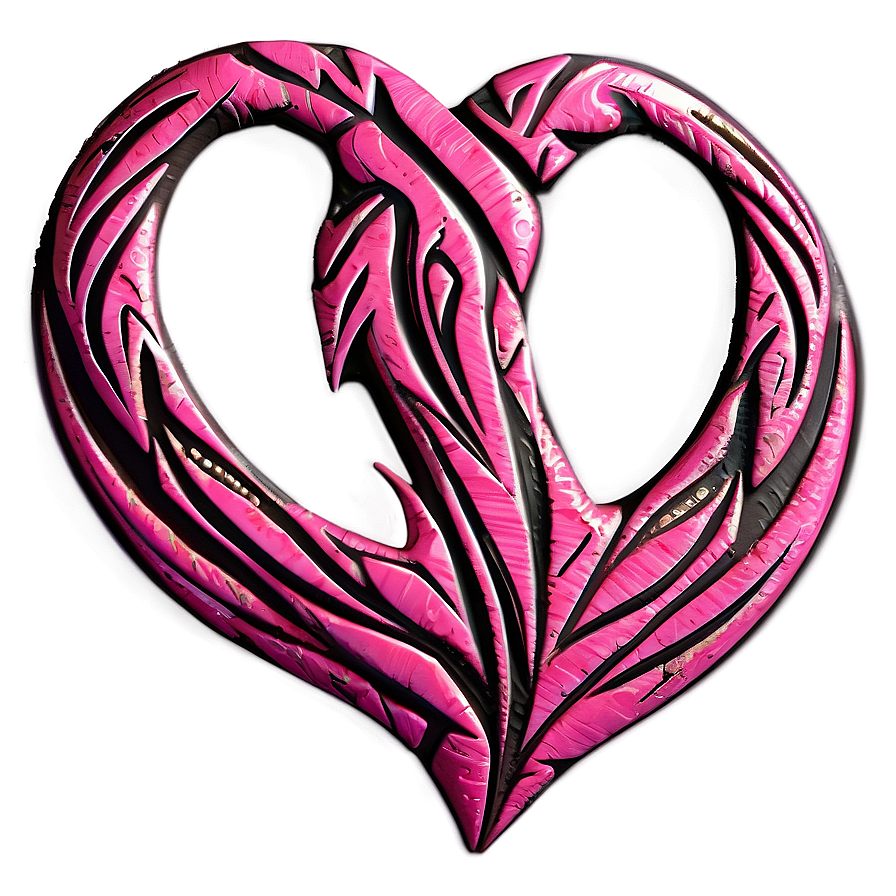 Tribal Pink Heart Png Ejn4 PNG Image